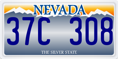 NV license plate 37C308