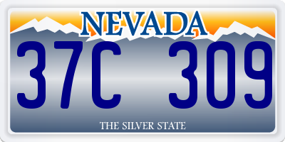NV license plate 37C309