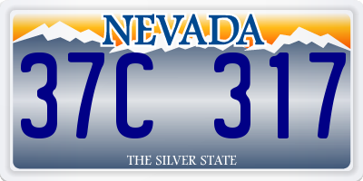 NV license plate 37C317