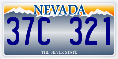 NV license plate 37C321