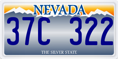 NV license plate 37C322