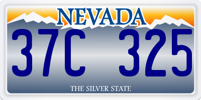 NV license plate 37C325