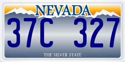 NV license plate 37C327