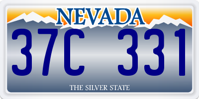 NV license plate 37C331