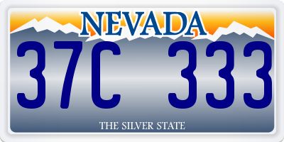 NV license plate 37C333