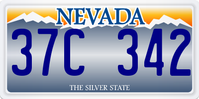 NV license plate 37C342
