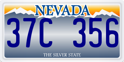 NV license plate 37C356