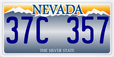 NV license plate 37C357