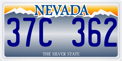NV license plate 37C362