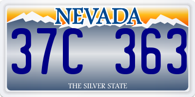 NV license plate 37C363