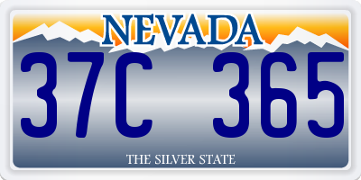 NV license plate 37C365
