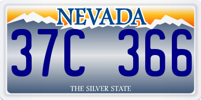 NV license plate 37C366
