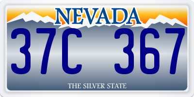 NV license plate 37C367