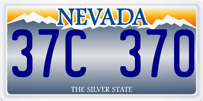 NV license plate 37C370