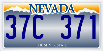 NV license plate 37C371
