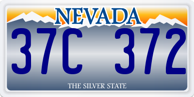 NV license plate 37C372