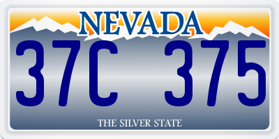 NV license plate 37C375