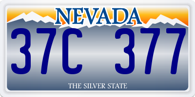 NV license plate 37C377