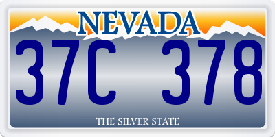 NV license plate 37C378
