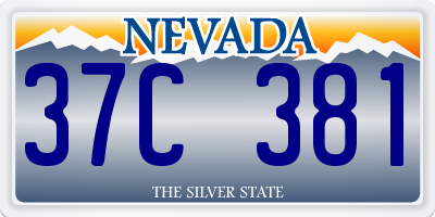 NV license plate 37C381