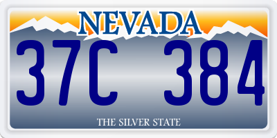 NV license plate 37C384