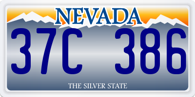 NV license plate 37C386