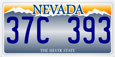 NV license plate 37C393