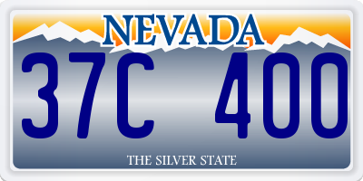 NV license plate 37C400