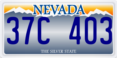 NV license plate 37C403