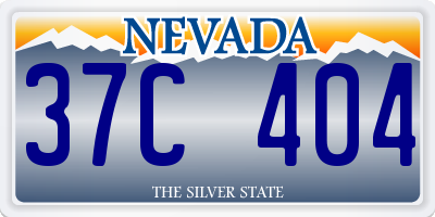 NV license plate 37C404
