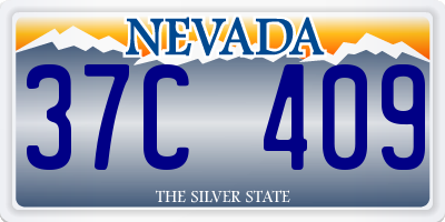 NV license plate 37C409