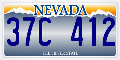 NV license plate 37C412