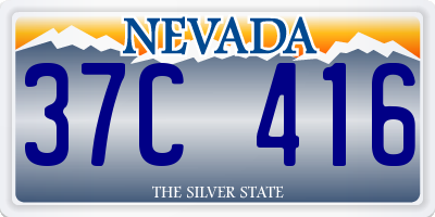NV license plate 37C416
