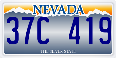 NV license plate 37C419