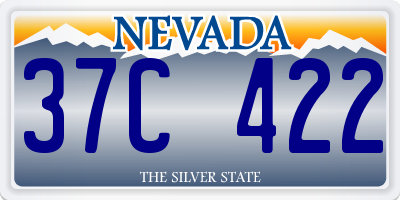 NV license plate 37C422