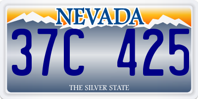 NV license plate 37C425