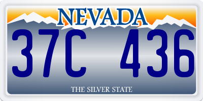 NV license plate 37C436