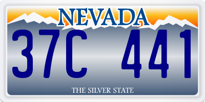 NV license plate 37C441