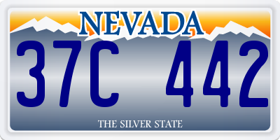 NV license plate 37C442