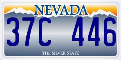 NV license plate 37C446
