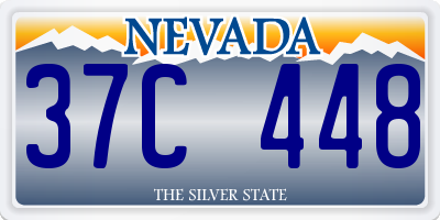 NV license plate 37C448