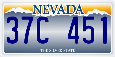 NV license plate 37C451
