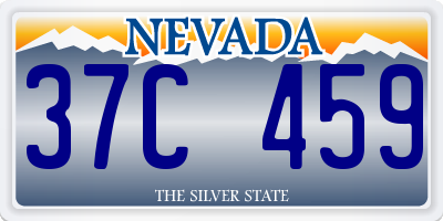 NV license plate 37C459