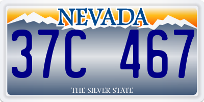 NV license plate 37C467