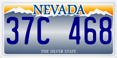 NV license plate 37C468