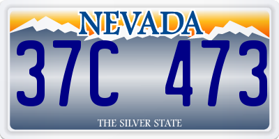 NV license plate 37C473