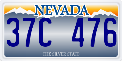 NV license plate 37C476