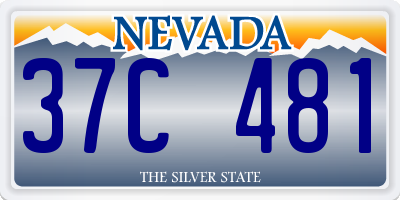 NV license plate 37C481
