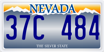 NV license plate 37C484