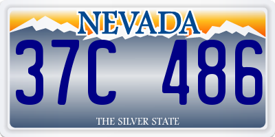 NV license plate 37C486